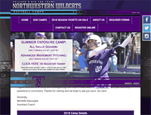 Tablet Screenshot of northwesternsoftballcamp.com